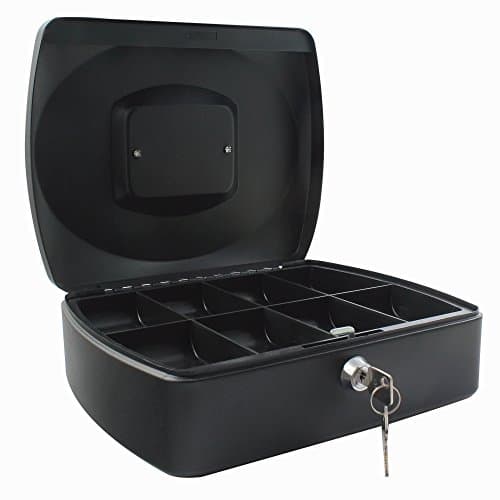 Image of Q-Connect Cash Box 12 Inch Black KF02604