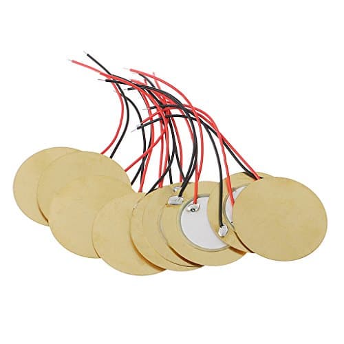 Image of BIlinli 10pcs 35mm Piezo Pickup Piezo Amplifiers Discs Piezo Elements buzzer Sounder Sensor Trigger Drum Disc+ wire copper Piezo Discs