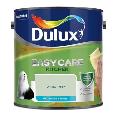 Image of Willow Tree Dulux Easycare Kitchen Matt Emulsion Paint 2.5L – Grease & Stain Resistant, Washable Matt Finish, Durable Interior Paint for Kitchen Walls & Ceilings