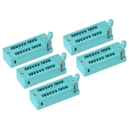 Image of PATIKIL Universal IC Test ZIF Socket 20 Pin 3.0mm Pitch for Microcontroller, Chip, Breadboard, Program IC's, 5 Pack