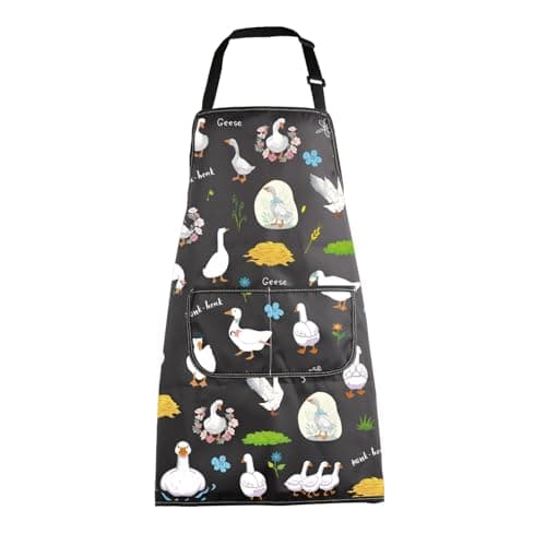 Image of MEIKIUP Goose Apron with Pockets Goose Lovers Gifts Poultry Gifts for Hunters Farmer Apron (Goose Apron-UK)