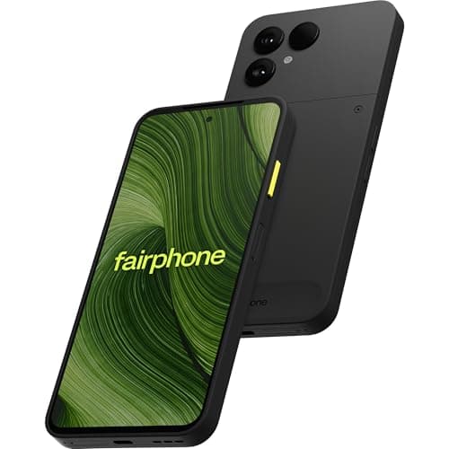 Image of Fairphone (Gen. 6) 5G FP6 2025 (Factory Unlocked, International Version) 256GB + 8GB RAM - Dual SIM (Nano-SIM + eSIM) Android 15 Smartphone (Horizon Black)