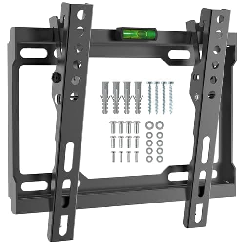 Image of Digank Tv Wall Bracket For 17-43 Inch, Tilt Flat Tv Wall Mount With Spirit Level, 35kg Capacity Universal tv bracket, Max Vesa: 200x200