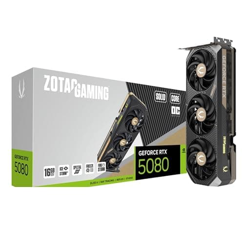 Image of ZOTAC Gaming GeForce RTX 5080 Solid Core OC 16GB GDDR7 Reflex 2 RTX AI DLSS4