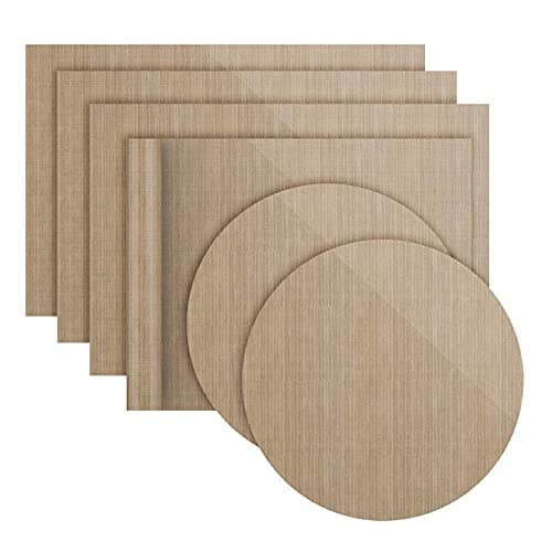 Image of Reusable Baking Sheets Non Stick, Homealexa Baking Mat Sheet Baking Tray Liner Set 6PCS Diameter 40cm 2 Sheets, 36 * 42cm 4 Sheets -Reusable Professional Quality, Nontoxic Cooking Mat