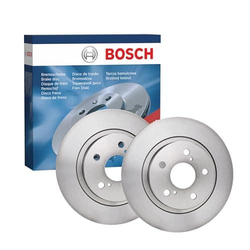 Image of Bosch BD1500 Brake Disc Set - 290 mm Solid Discs - Rear Axle - ECE-R90 Certified - Reliable Braking, Stable Performance, Corrosion Protection - 1 Set of 2 Discs