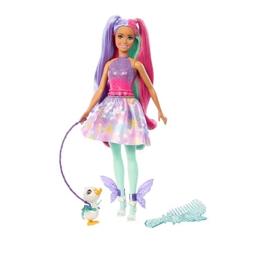 Image of Barbie A Touch of Magic Doll & Accessories, The Glyph with Fantasy Outfit, Pet, Leash & Styling Accessories, HLC35