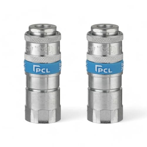 Image of x2 Genuine PCL Air Line Airflow Female Coupling 1/2 BSP Fitting Connector