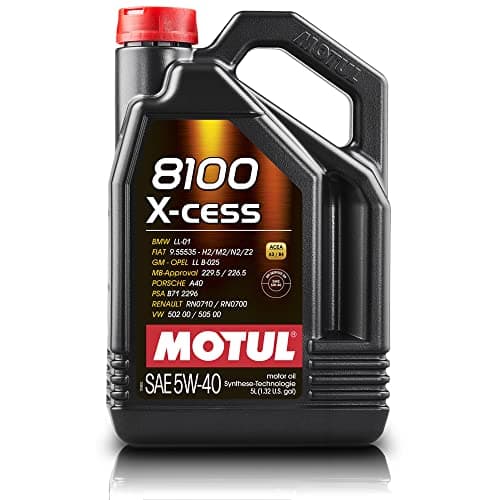 Image of Motul 102870 | Motul 8100 X-cess 100% Synthetic Engine Oil for Petrol & Diesel Vehicles | Fully Synthetic Car Engine Oil | SAE J 300, 5W-40 | 5 Litres