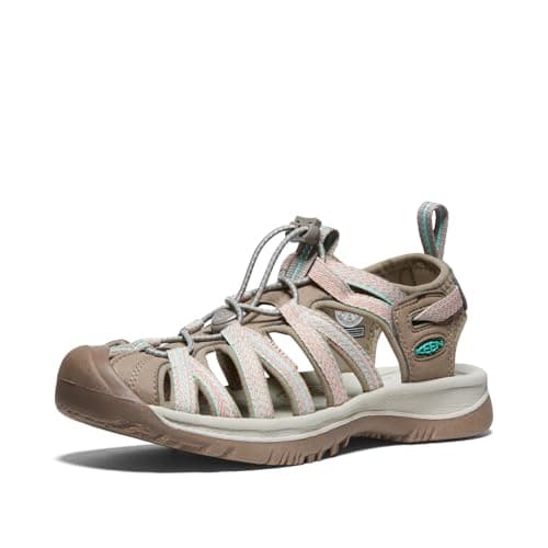 Image of KEEN Women's Whisper Sandal, Taupe/Coral, 6 UK