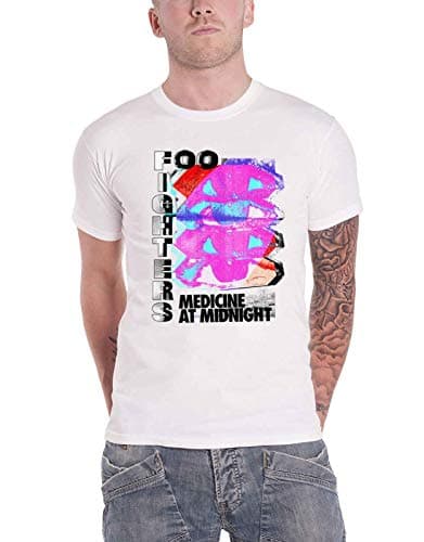 Image of Foo Fighters T Shirt FF Band Logo Monkey Wrench New Official Men's Size, White, XL