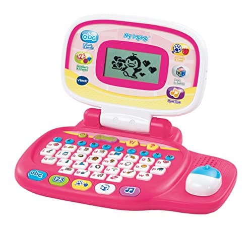 Image of VTech Pre School Laptop Interactive Educational Kids Computer Toy with 30 Activities Suitable for Children 3, 4, 5+ Year Olds Boys & Girls, Pink,English Version