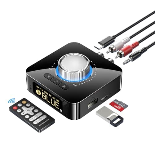 Image of Bluetooth 5.4 Receiver for HiFi, Wireless Audio Adapter with AUX 3.5mm/RCA Bluetooth Audio Receiver for PC/Mac/Smartphone/Tablet/AV Receiver, AptX HD, Dual Pairing