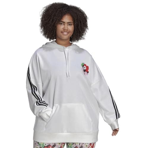 Image of adidas Women's Plus Size Marimekko Hoodie, White, 3X