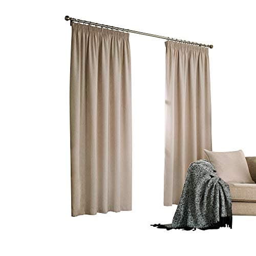 Image of Furn Harrison Ringtop Eyelet Curtains (Pair), 168Cm X 229Cm, Oatmeal