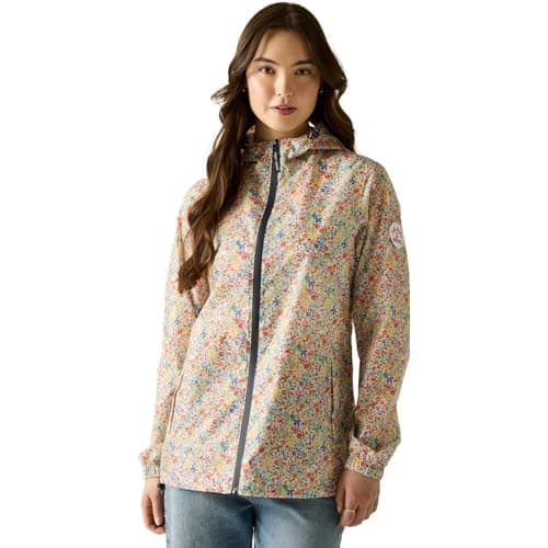 Image of Regatta Womens Cath Kidston Waterproof Jacket - Cream Harmony Ditsy - 16