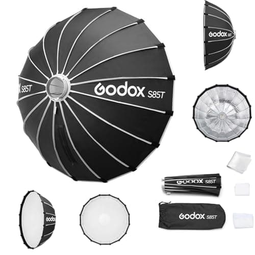 Image of Godox Softbox S85T 85CM Quick Release Collapsible Umbrella Soft Box with Bowens Mount, Studio & On-the-Go Soft Lighting Solution