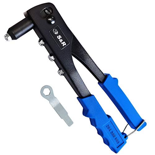 Image of S&R Hand Riveter 2.4-5.0mm - Robust Steel Construction for Steel and Aluminum Rivets - One-Hand Operation - Durable and Efficient