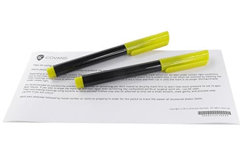 Image of 2 x Permanent Ultra Violet UV Marker Pen. Ultra Violet Security Markers