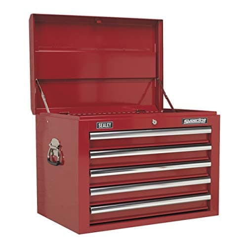 Image of Sealey Ap26059T Topchest 5 Drawer With Ball Bearing Runners - Red