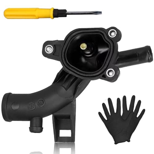Image of ZAMDOE 25192985 Thermostat Housing Water Outlet Coolant for Vauxhall for Opel Adam M13 Astra Mk6 J 2010-2015 Corsa 2015-2019 Meriva for Chevrolet Aveo Cruze Estate with Sensor 1338022 1338487