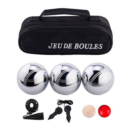 Image of Engelhart French Boules Petanque Balls Garden Game Set with Carry Case