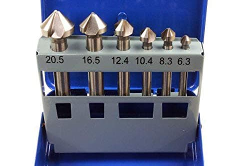 Image of US PRO Tools 6pc Tapered Countersink HSS Drill Bit Set 6.3mm to 20.5mm 2638