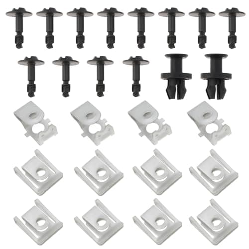 Image of OTOTEC 26PCS Engine Undertray Engine Under Cover Fixing Clips Screw Kit Compatible with AUDI A4 B8 2008-2017 Q5 2008-2018 A5 2008-2012