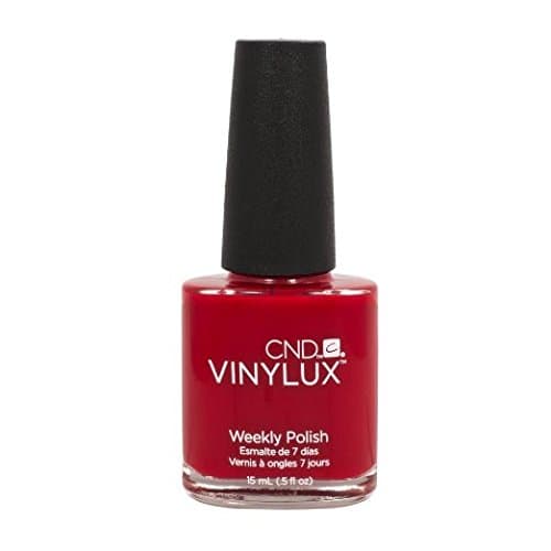 Image of 158 CND VINYLUX WILDFIRE Weekly Polish Nail Red Velvet Color Coat Manicure 0.5oz