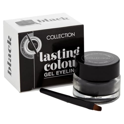 Image of Collection Cosmetics Colour Gel Eyeliner, 12-Hour Wear with Angled Brush Included, 4g, Black