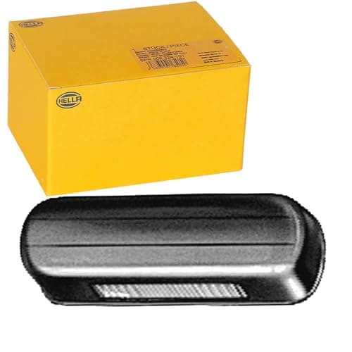 Image of HELLA 2KA 001 389-101 Licence Plate Light - Halogen - 12/24V - Bolted/mounting - Lens Colour: Crystal clear - Plug: Blade Terminal - right/left/Outer/Rear - Quantity: 10