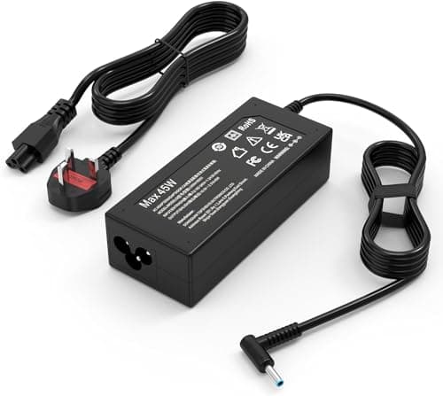 Image of MAXPOR 45W Laptop Charger Compatible with HP 14s 15s, Stream 11 13 14 X2, Pavilion 11 13 14 15, Elitebook Folio, Spectre X360, Chromebook 11 14, Touchsmart Ultrabook 19.5V 2.31A 4.5mm*3.0mm AC Adapter