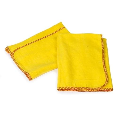 Image of HOUSEGADS Jumbo Yellow Duster 100% Cotton Cleaning Cloth Premium Quality Washable Reusable - Multi Purpose Kitchen Dusting Cloth Heavy Duty Polishing Cloth 35 x 45 cm (4)