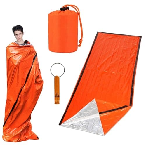 Image of Survival Bag – Emergency Bivvy Sack, Thermal Blanket, Compact & Waterproof Sleeping Bag for Outdoor, Camping, Hiking, and Survival Gear – Heat Retention & Weatherproof