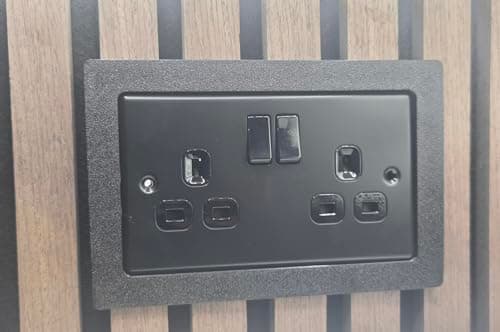 Image of Acoustic Wall Panel Double Socket Gang Spacer Surround Panel 15mm Border Trim