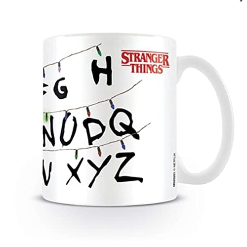 Image of Pyramid International Stranger Things Ceramic Mug with Alphabet Lights Graphic in Presentation Box - Official Merchandise