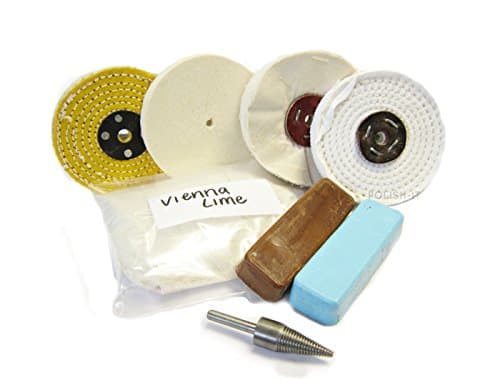 Image of Aluminium Polishing Kit 13 Polish up metal to a mirror finish. Mops and compound suitable for aluminium and brass