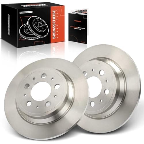 Image of Frankberg Brake Disc Set incl. 2x Discs Rear Solid Ø288mm Compatible with V70 II 285 S60 I 384 XC70 Cross Country 295 S80 I 184 Replace# 94341670