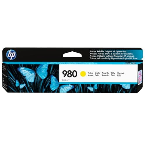 Image of HP D8J09A 980 Original Ink Cartridge, Yellow, Single Pack