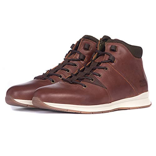 Image of Barbour Mens Dunston Leather Winter Walking Smart Ankle Boots - Brown - 7