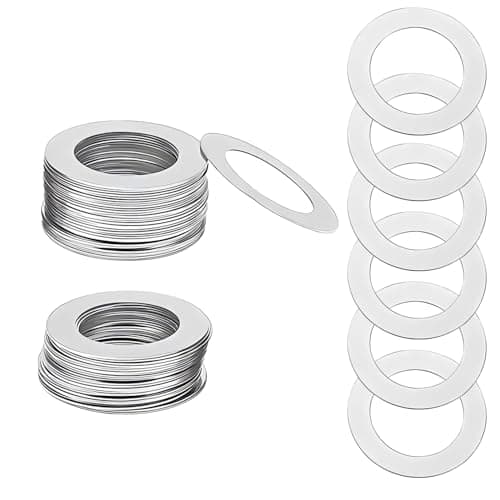 Image of Qrity 50 PCS 304 Stainless Steel Flat Washers, M3 Ultra Thin Flat Spacers Shim Washers, 3x7x0.1mm Round Flat Spacer, Repair Washer for Screws & Bolts