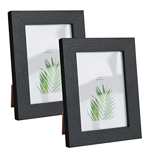 Image of Frame for 3.5x5 inch Photo Black Frame MDF Picture Frame 2 Pack for Tabletop and Wall