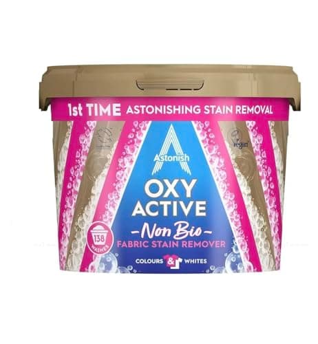 Image of Astonish Oxy Active Non Bio Fabric Stain Remover, 3kg, 138 Washes, For Colours and Whites