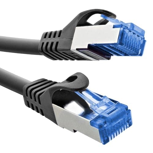 Image of InLine Patch Cable, Cat.6A, S/FTP, TPE (LSZH), CCA, PoE, LAN, Ethernet, Network Cable, RJ45 Gigabit, Black, 1.5 m, 72614S