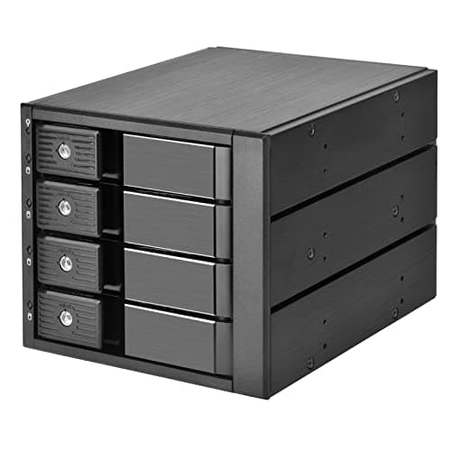 Image of SilverStone Technology FS304-12G Three 5.25" Bay to Four 3.5" SAS-12G / SATA 6Gbit/s trayless hot-swap cage, SST-FS304B-12G
