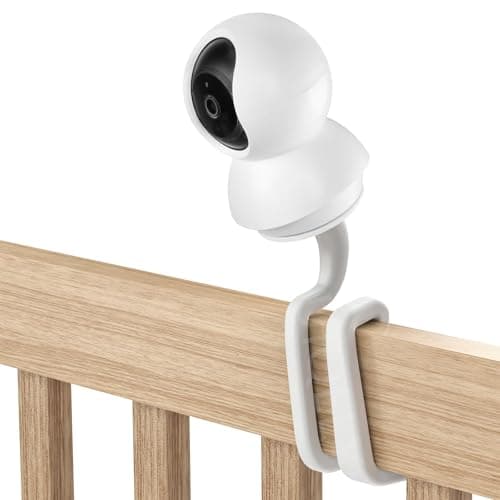 Image of UIQELYS Flexible Mount fits for Baby Monitor Camera TP-Link Tapo C200/C210/C220/C201/C202/C211/C212/C222/C230 Pan/Tilt Indoor Cam, WiFi Security Cameras Twist Holder-White