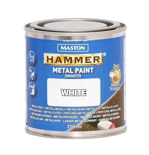 Image of Maston Paint Hammer Smooth White 250ml