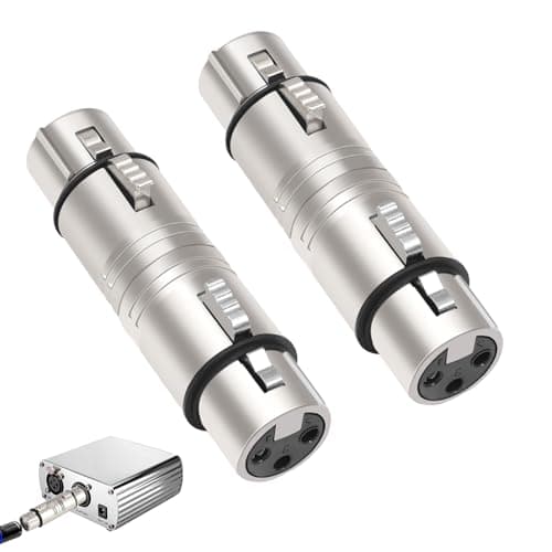 Image of Mlifleue 2PCS XLR Coupler, XLR Female to Female Adapter, 3 Pin Coupler Microphone Line Adapter, Gender Changer Mic Barrel Extension Expand Connectors, Mic Barrel Extension for Mixers Audio Equipment