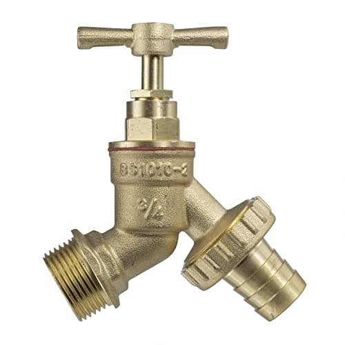 Image of Outdoor/Patio Watering 3/4" bsp Inlet,HI Flow Solid Traditional Brass Garden bib tap with Garden Hose Barb