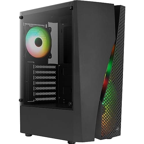 Image of Aerocool WAVEBKV3, ATX PC Case, Tempered Glass, 4 x Fans RGB 12 cm, Black